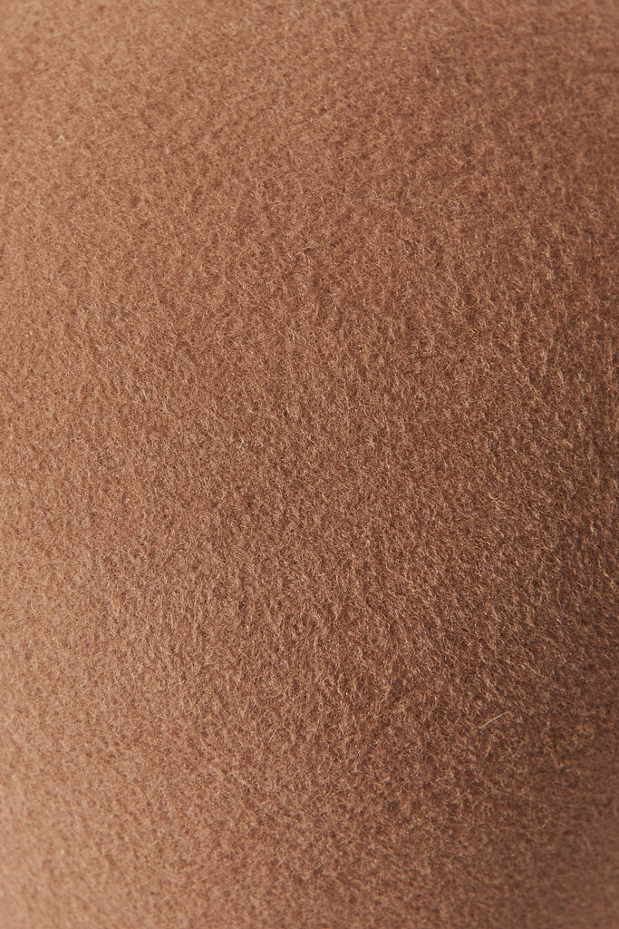 August + Delilah Strasbourg Hat In Light Brown Wool - fabric