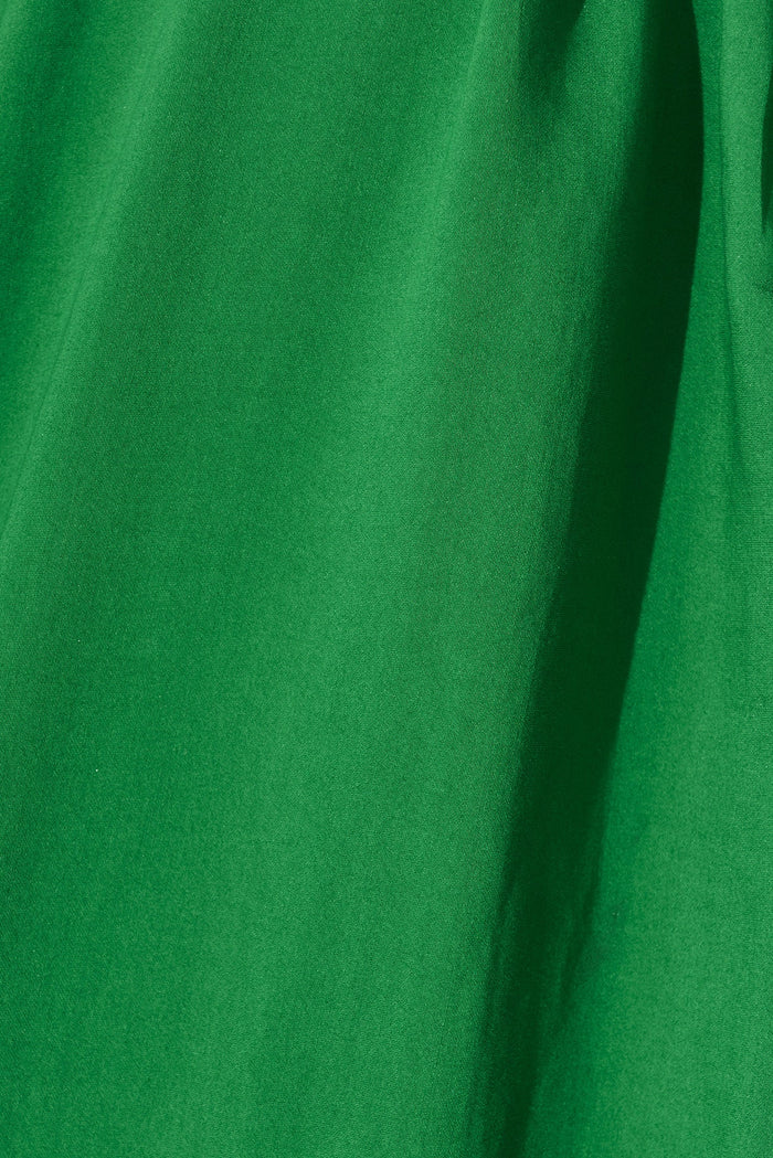 Doris Shirt In Green Cotton Blend - fabric