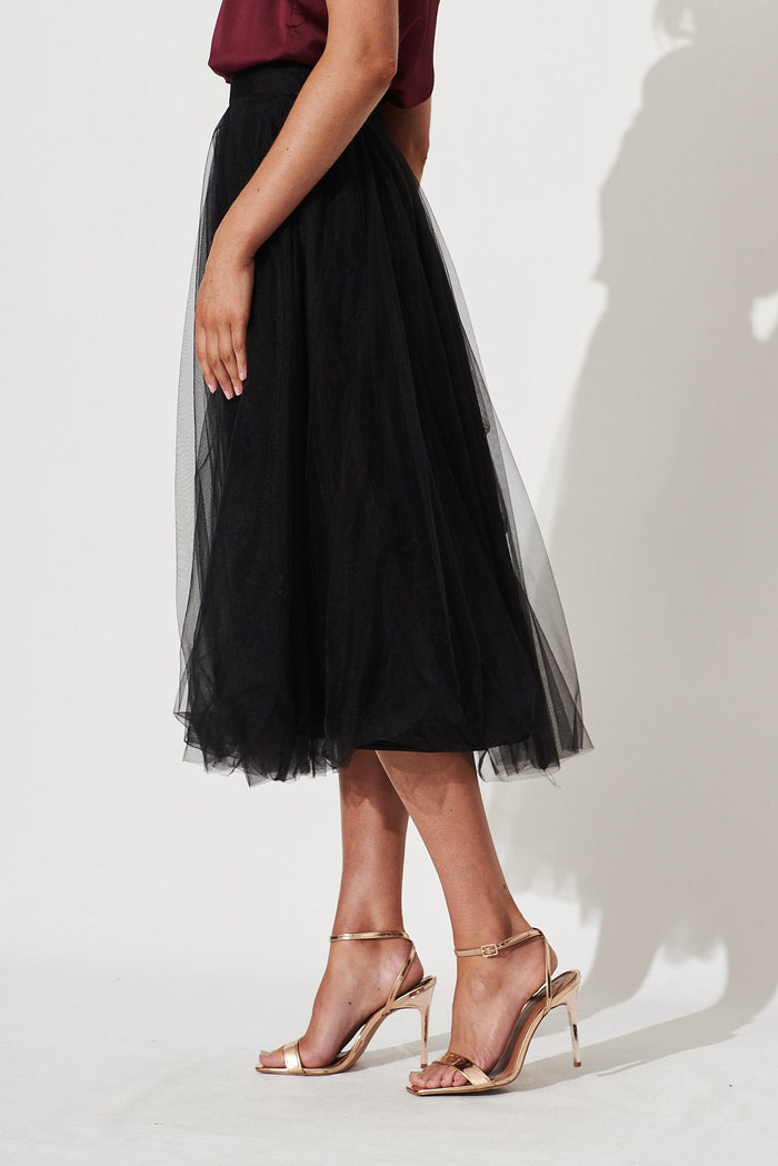 Wannabe Tulle Skirt In Black - side