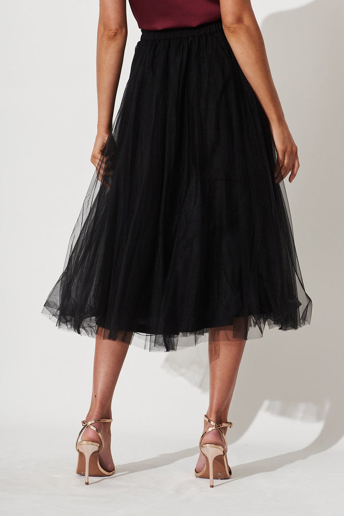 Wannabe Tulle Skirt In Black - back