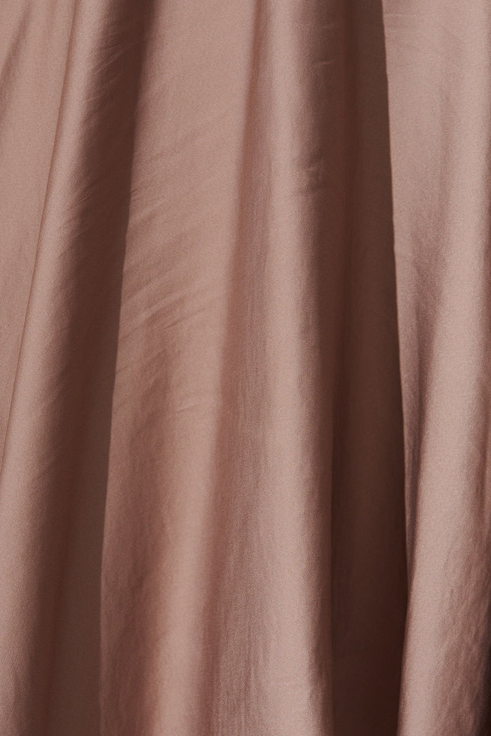 Helsinki Dress In Mink Satin - fabric