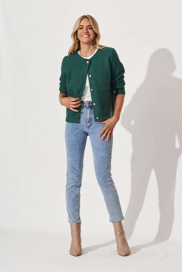 Cartagena Knit Jacket In Green - St Frock (Dev)