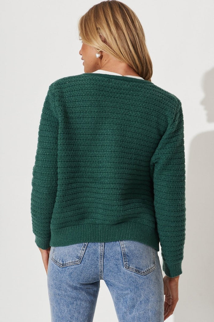 Cartagena Knit Jacket In Green - St Frock (Dev)