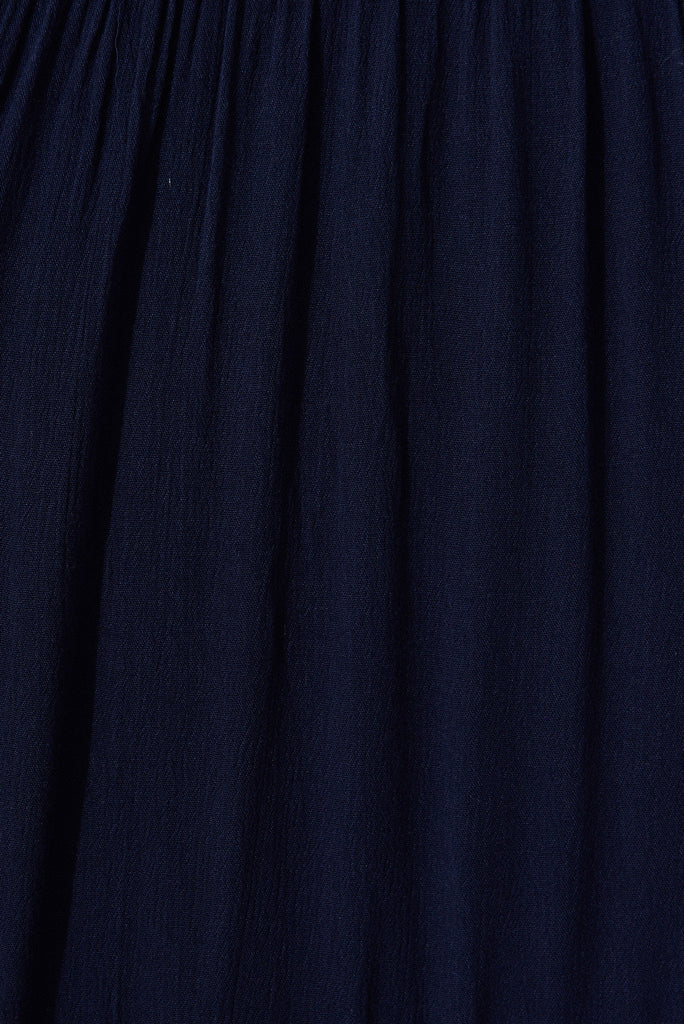 Mona Maxi Dress In Navy - fabric