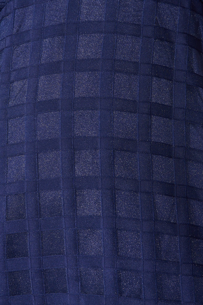 Junee Midi Dress In Navy Organza - fabric