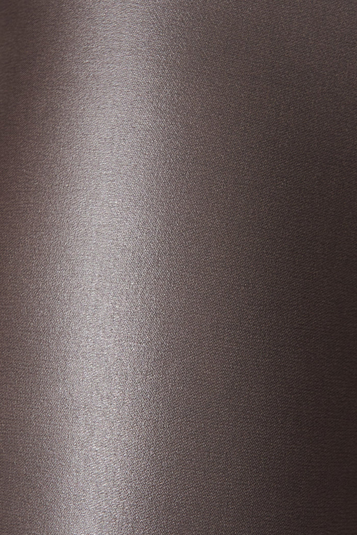 Badlands Stretch Pants In Slate Grey Leatherette - fabric