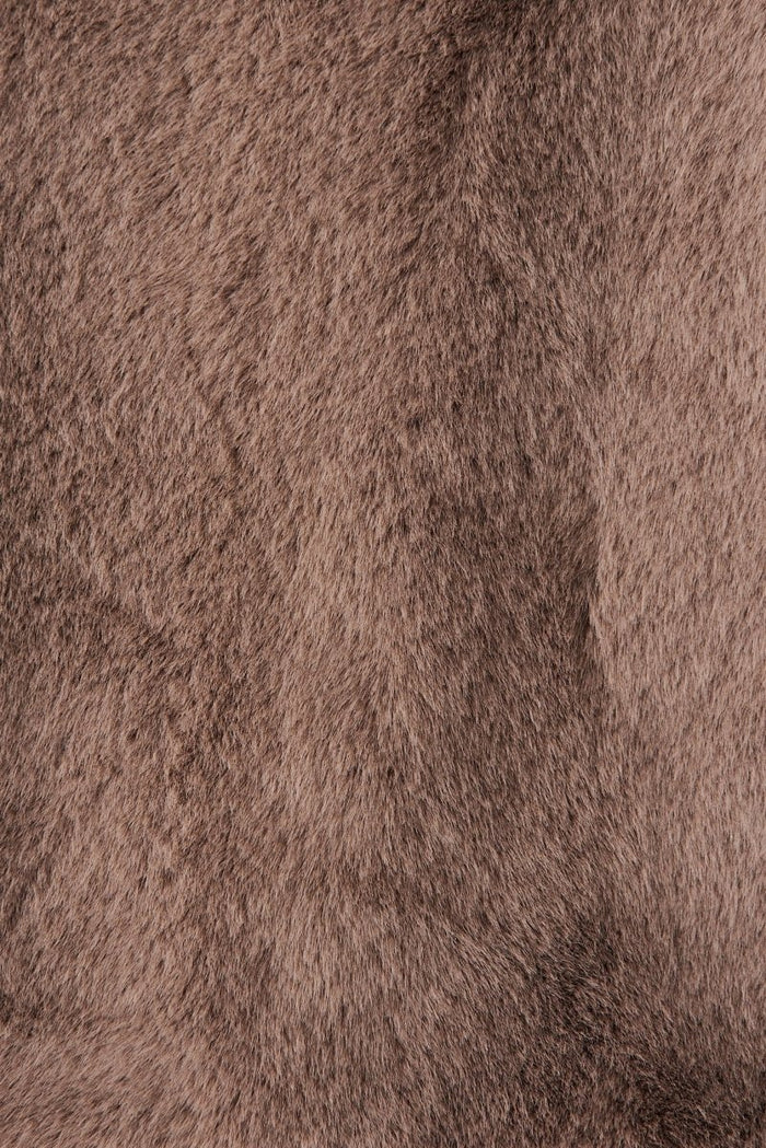 Cher Faux Fur Jacket In Mocha - St Frock (Dev)