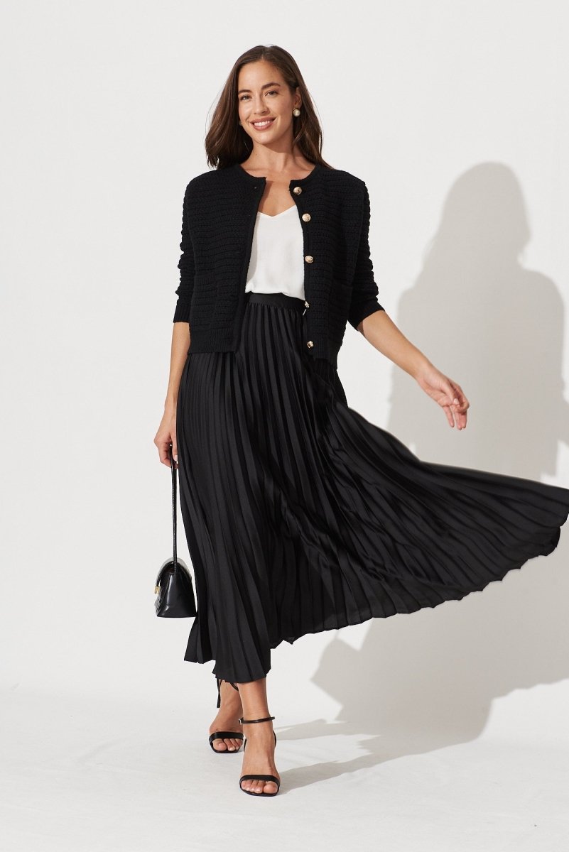Cartagena Knit Jacket In Black - St Frock (Dev)