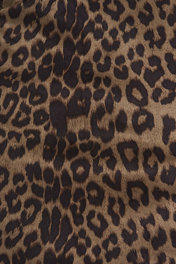 Mirage Trench In Khaki With Animal Print - fabric