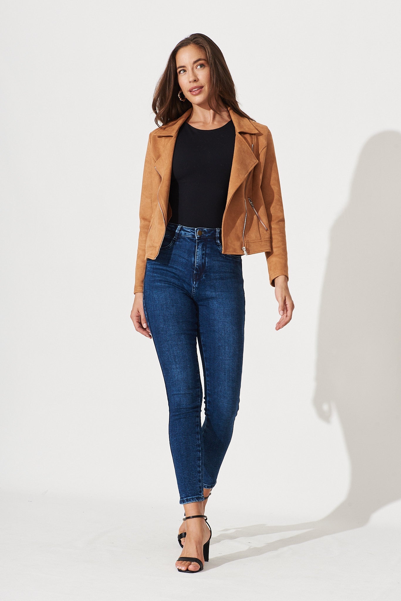 Tatyana Denim Pant In Dark Blue Wash - full length