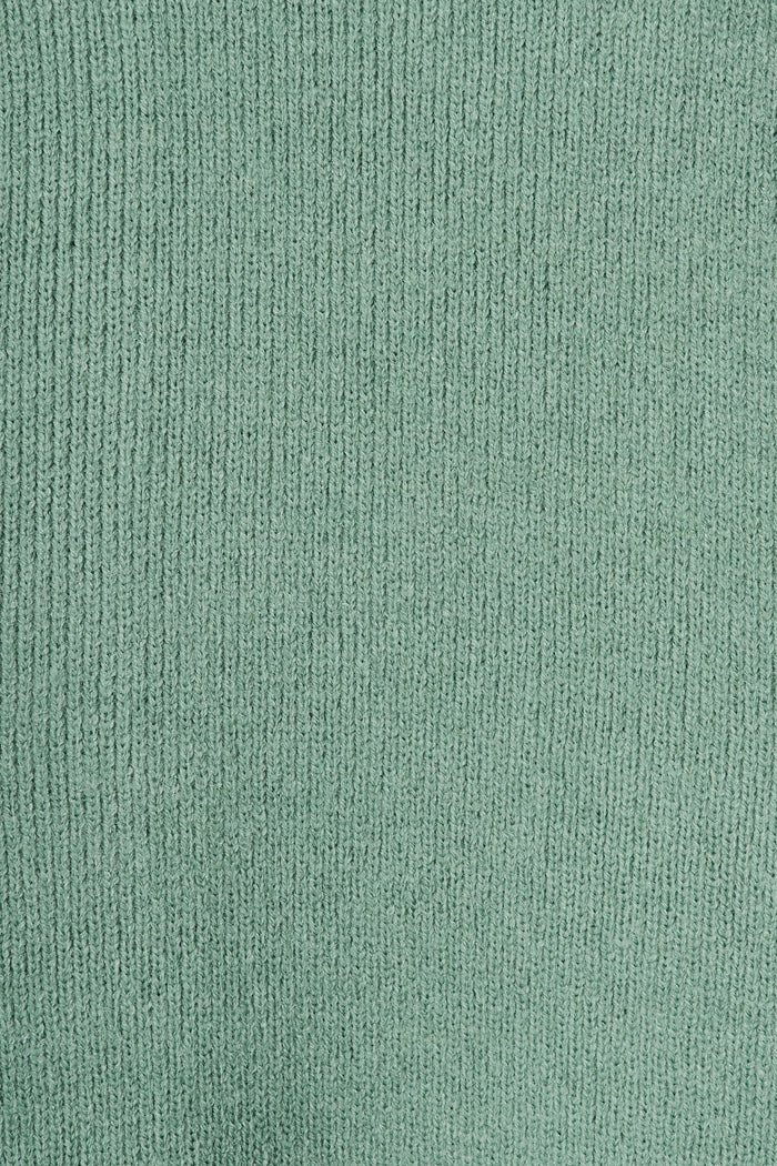Winterberry Knit In Green Wool Blend - fabric