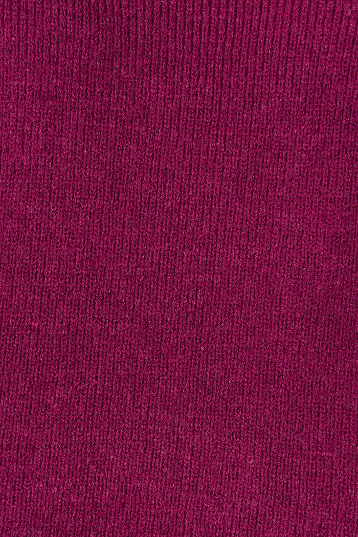 Winterberry Knit In Purple Wool Blend - fabric