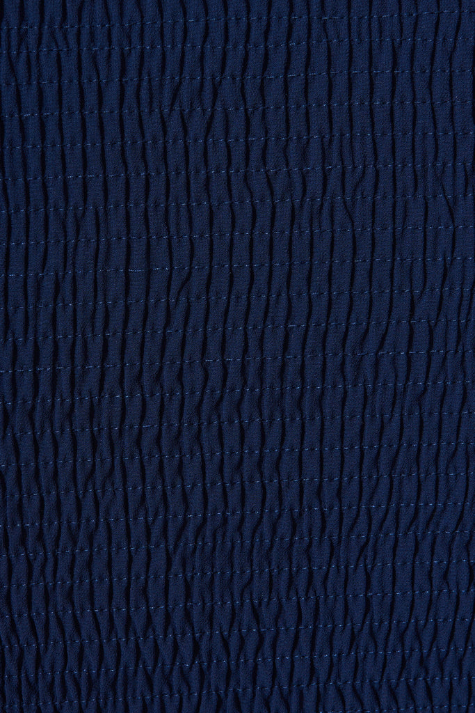 Aceline Midi Dress In Navy - fabric