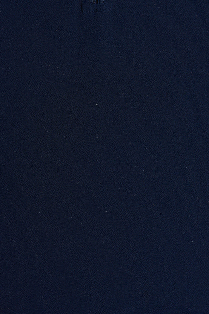 Viviani Zip Top In Navy - fabric