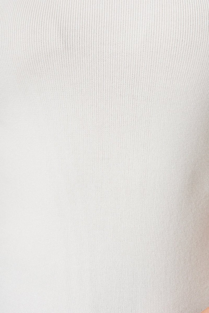 Brookvale Knit Top In White Cotton Blend - St Frock (Dev)