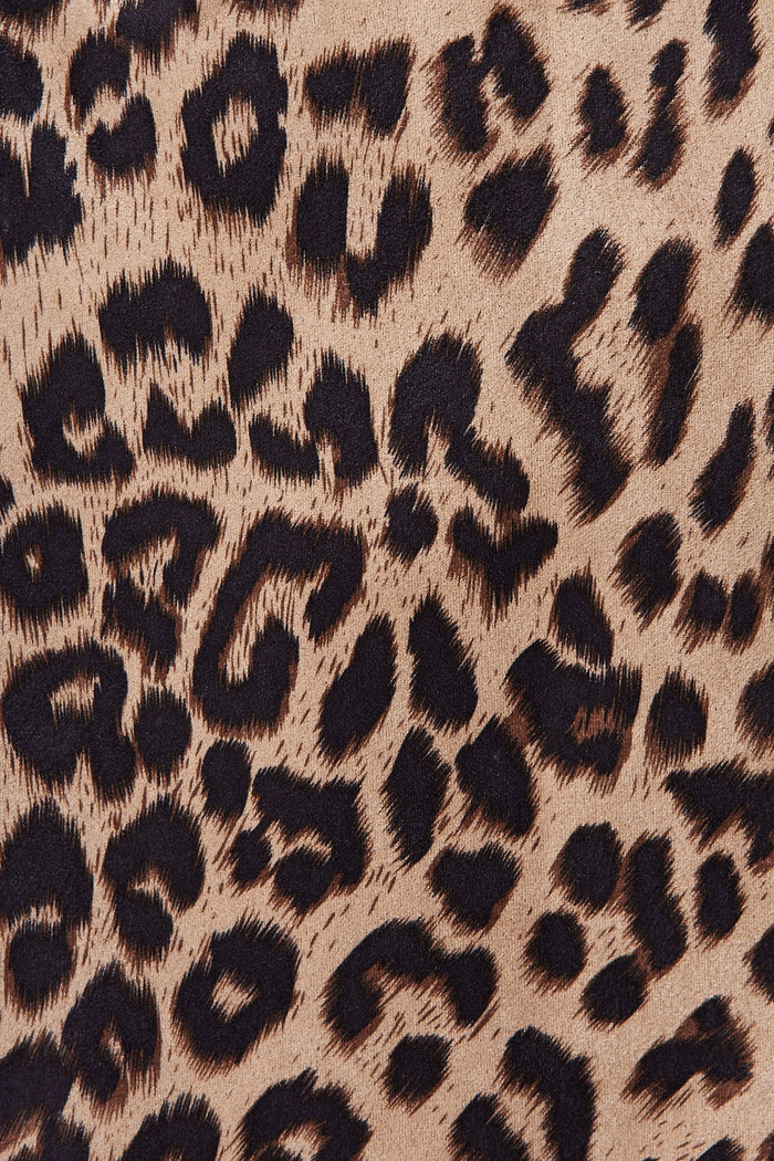Mirage Trench In Beige With Animal Print - fabric