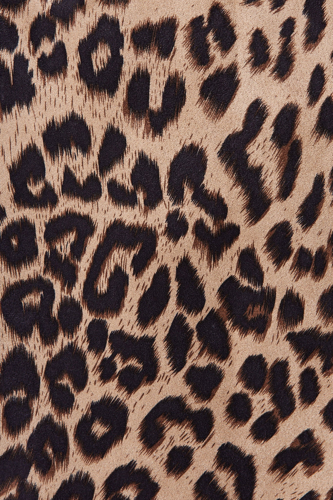 Mirage Trench In Beige With Animal Print - fabric