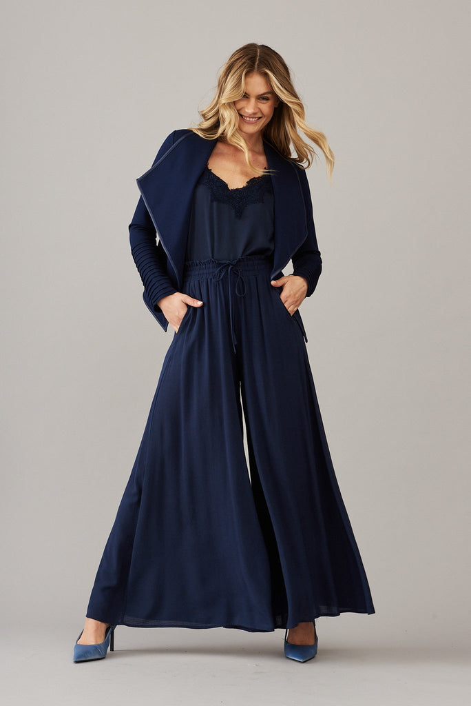 Mariah Pant In Navy - full length
