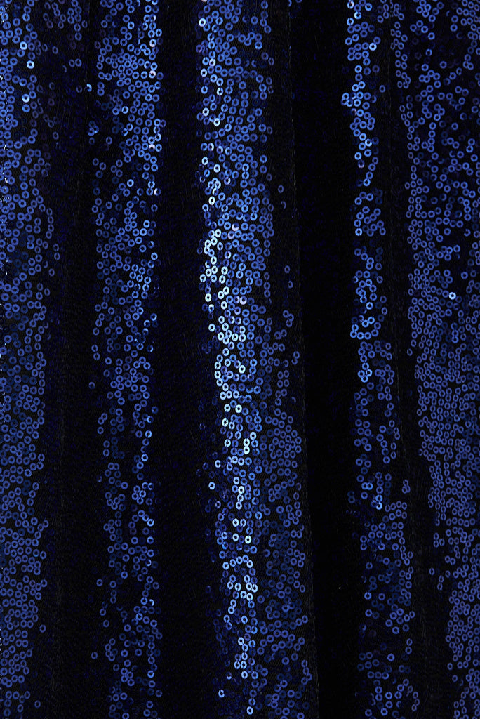 Livorno Midi Dress In Navy Sequin - fabric