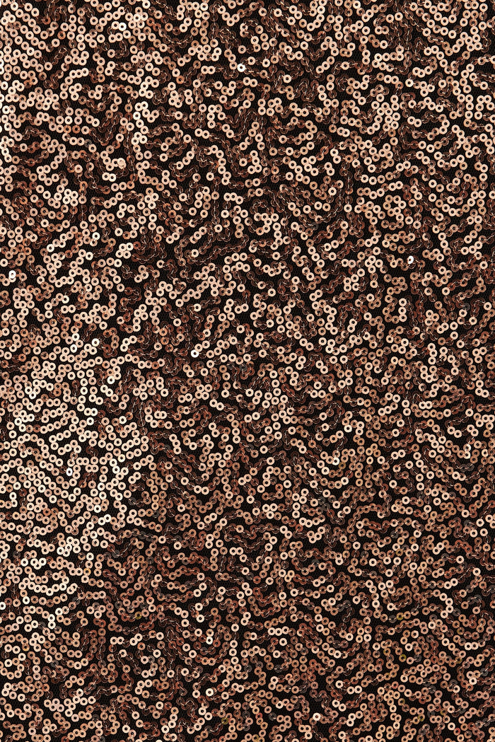 Livorno Midi Dress In Rose Gold Sequin - fabric