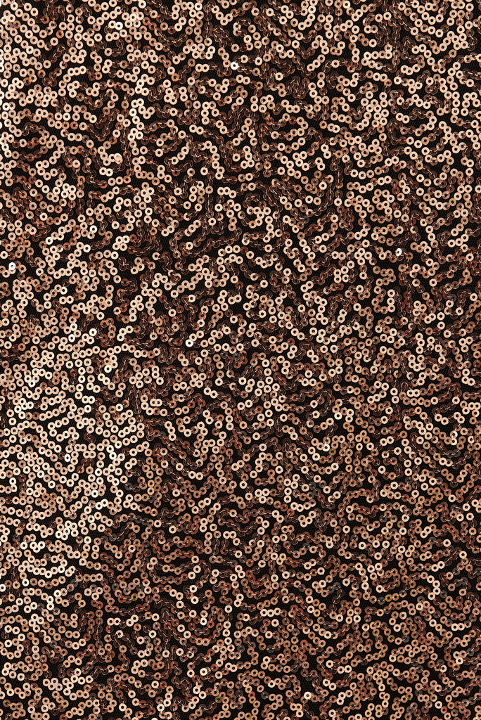 Livorno Midi Dress In Rose Gold Sequin - fabric