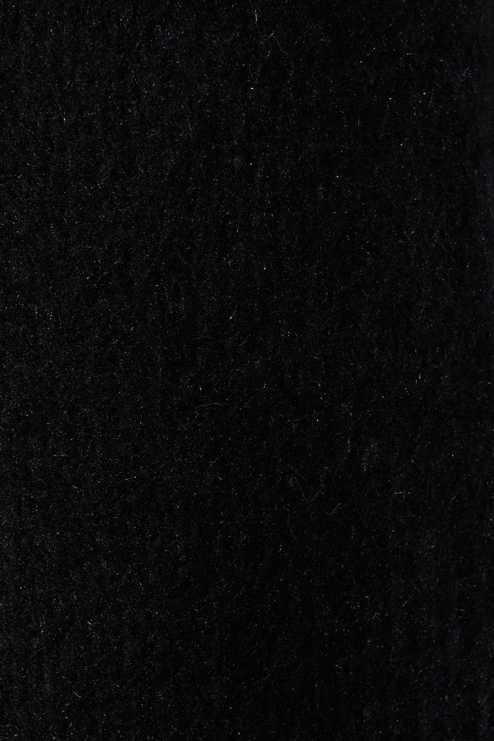 Minna Knit Cardigan In Black Wool Blend - fabric