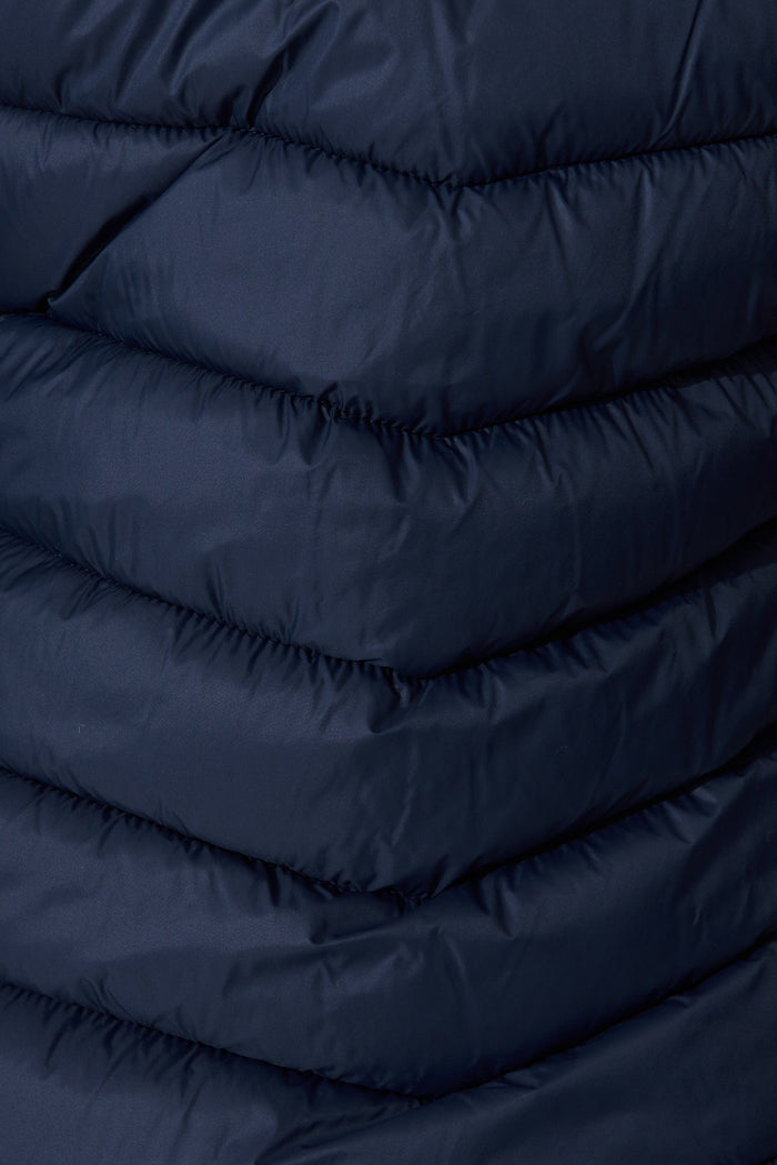 Arvon Puffer Jacket In Navy - fabric