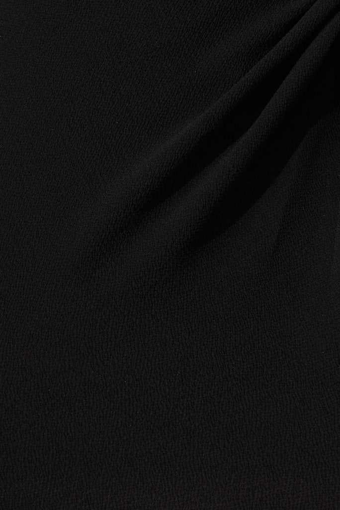 Thania Top In Black Crepe - fabric