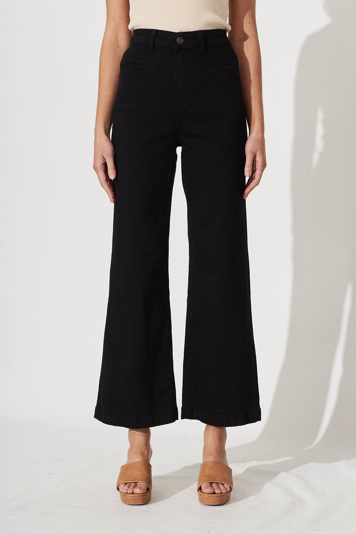 Waverley Denim In Black Cotton Blend - front