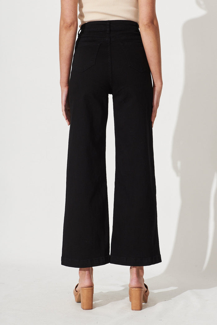 Waverley Denim In Black Cotton Blend - back