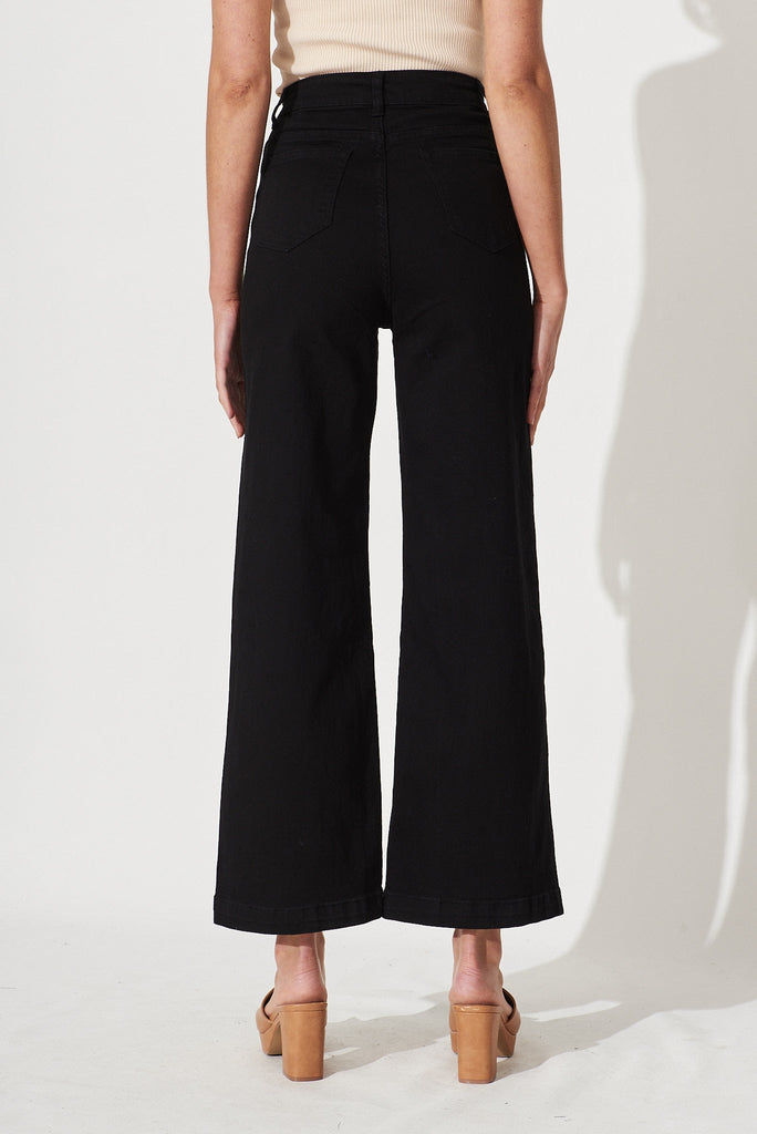 Waverley Denim In Black Cotton Blend - back