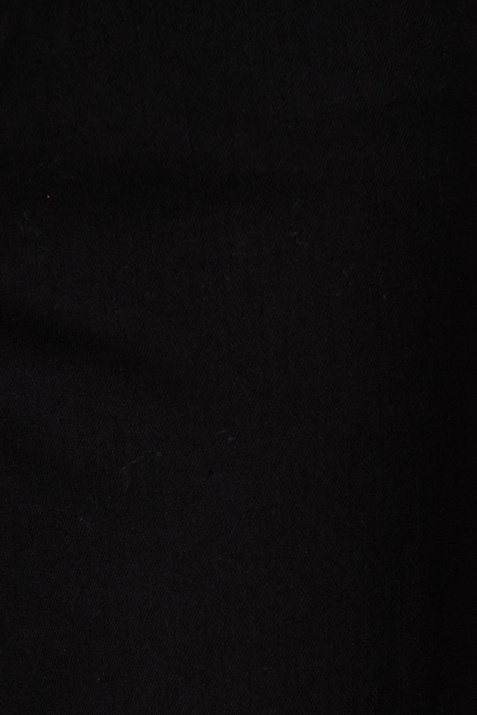 Waverley Denim In Black Cotton Blend - fabric