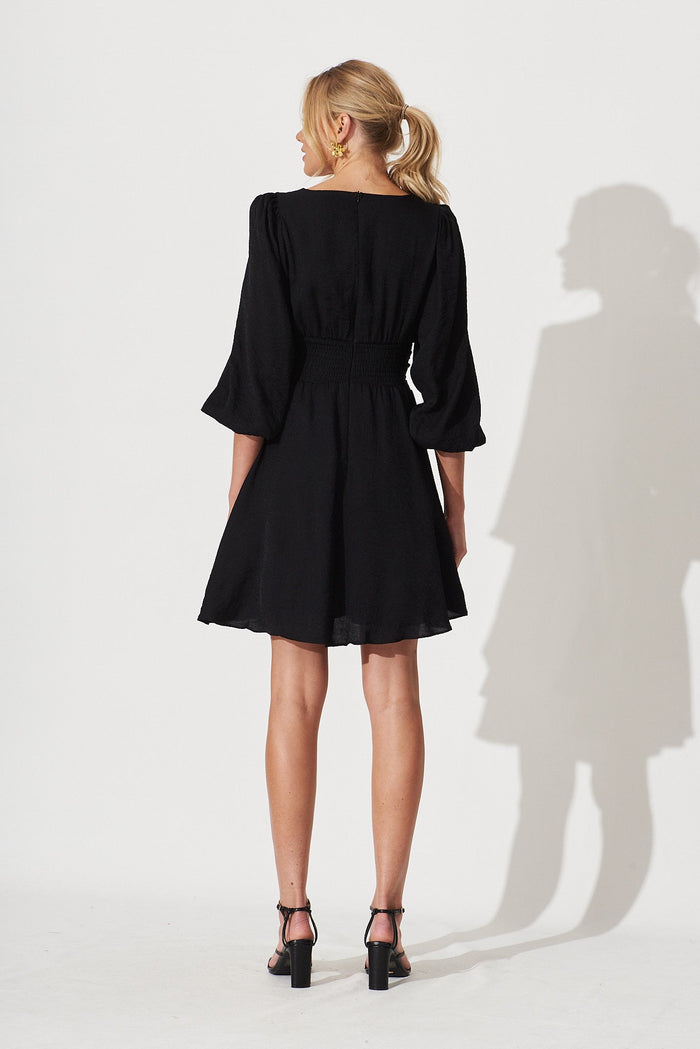 Bribie Dress In Black - back