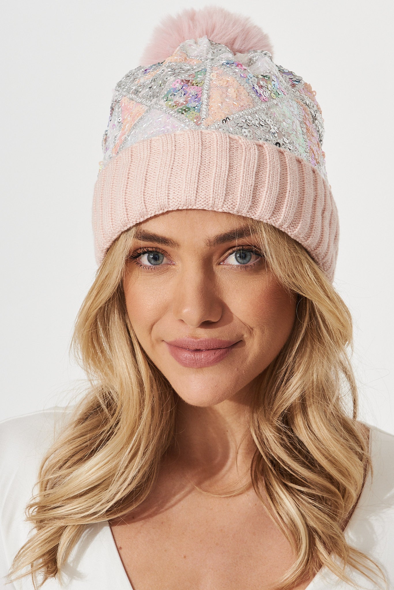 August + Delilah Grasse Beanie In Blush Sequin - St Frock (Dev)