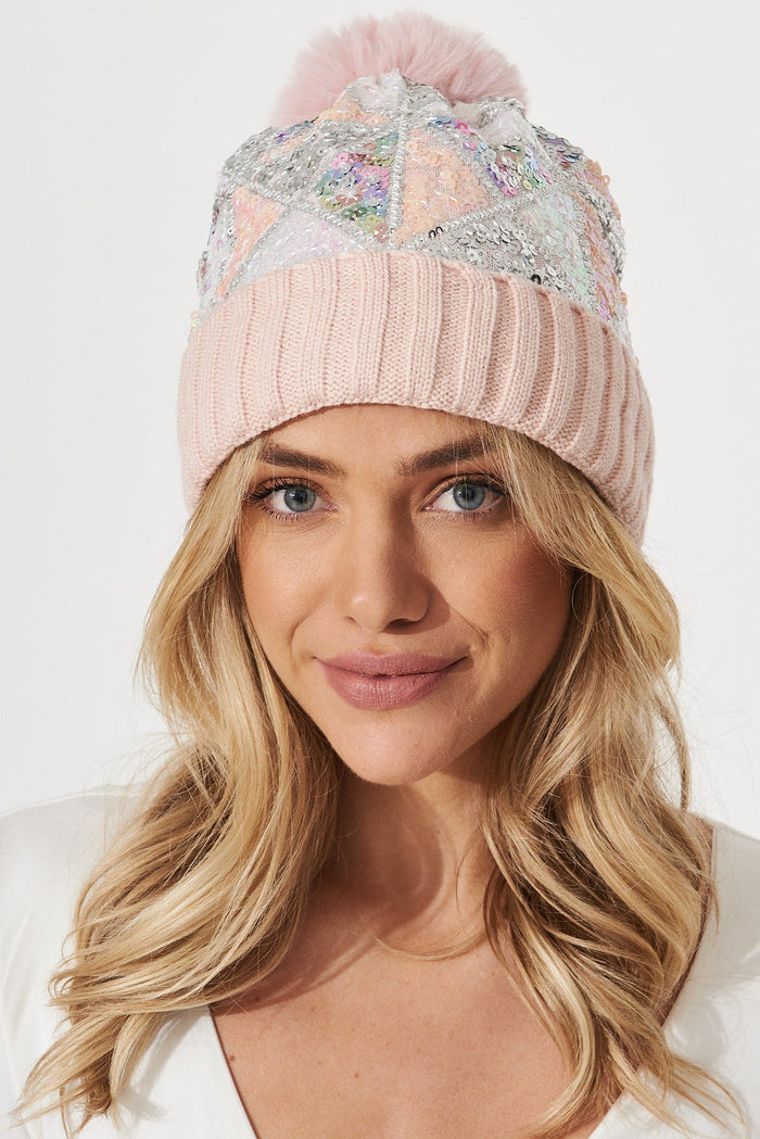 August + Delilah Grasse Beanie In Blush Sequin - St Frock (Dev)