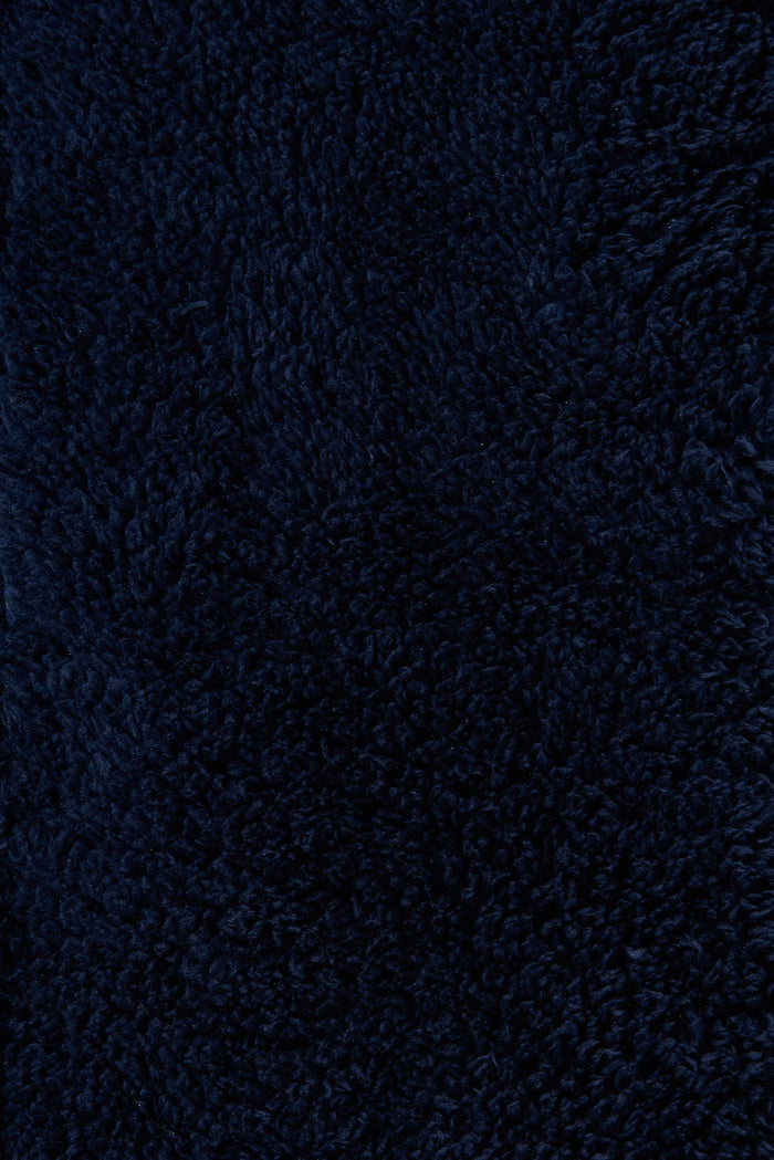 Linea Fluffy Jacket In Navy - fabric