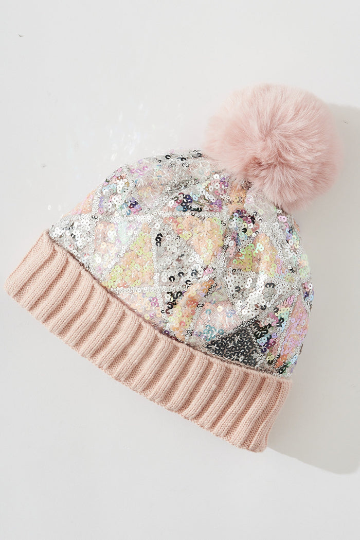 August + Delilah Grasse Beanie In Blush Sequin - St Frock (Dev)