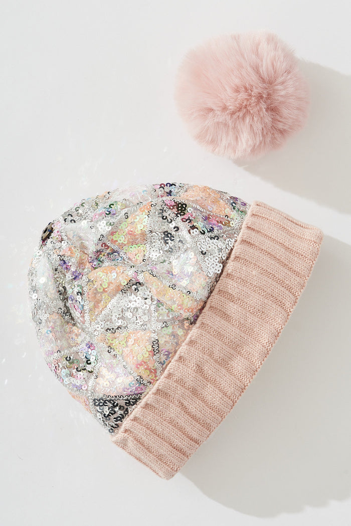 August + Delilah Grasse Beanie In Blush Sequin - St Frock (Dev)