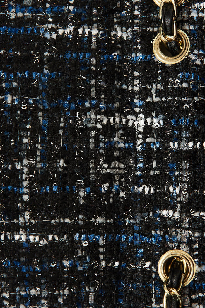 August + Delilah Louise Bag In Navy And Black Tweed - fabric
