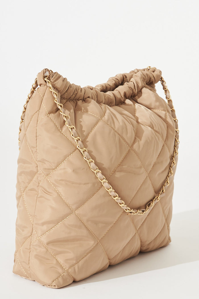 August + Delilah Solene Bag In Nude Beige - side