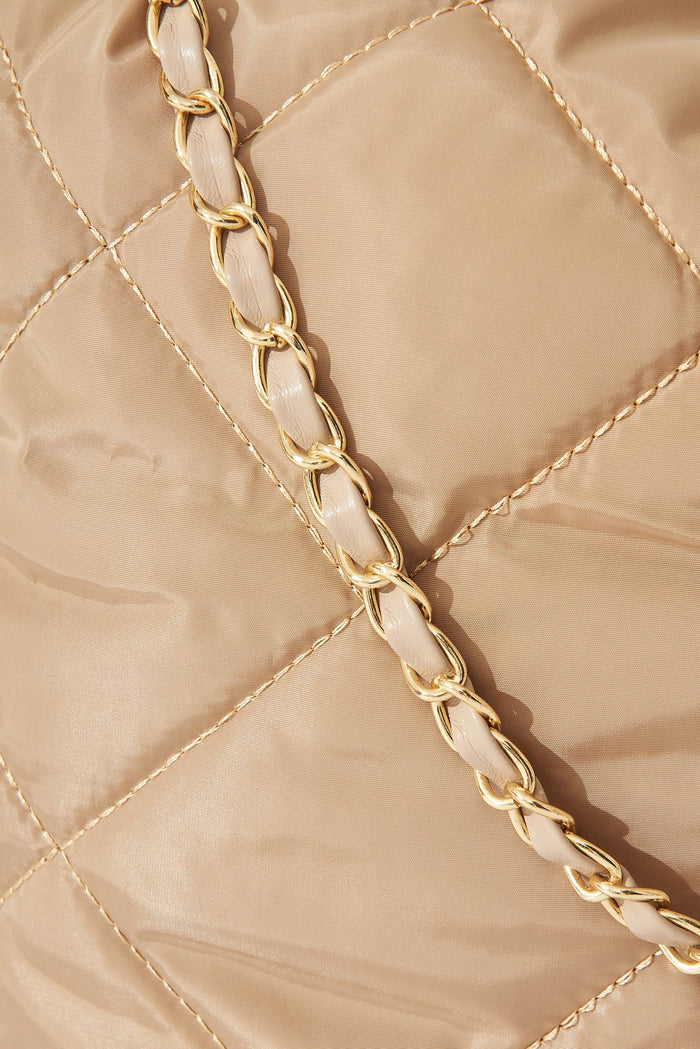 August + Delilah Solene Bag In Nude Beige - fabric