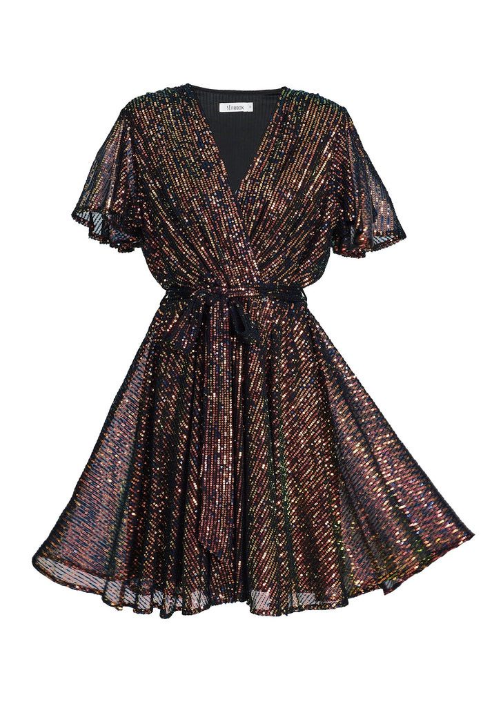 Amoretto Dress In Multi Sequin - St Frock (Dev)