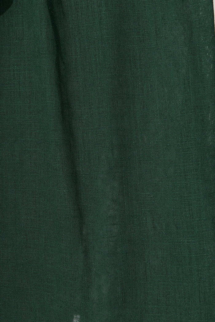 Bailey Midi Skirt In Emerald Linen - fabric