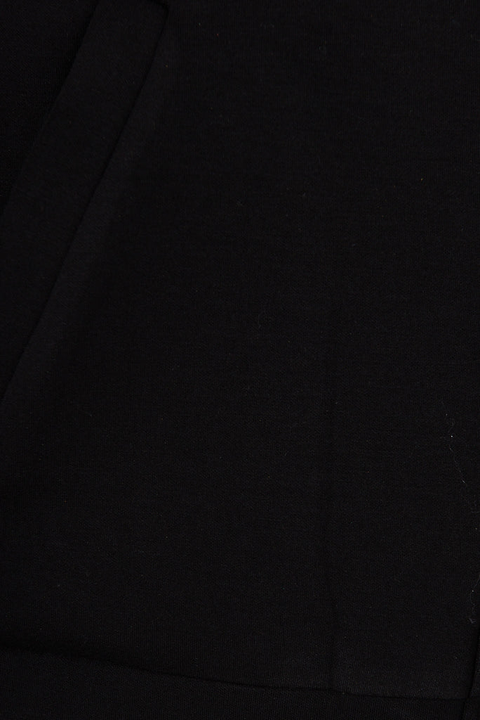 Bambini Bomber Jacket In Black Scuba - fabric