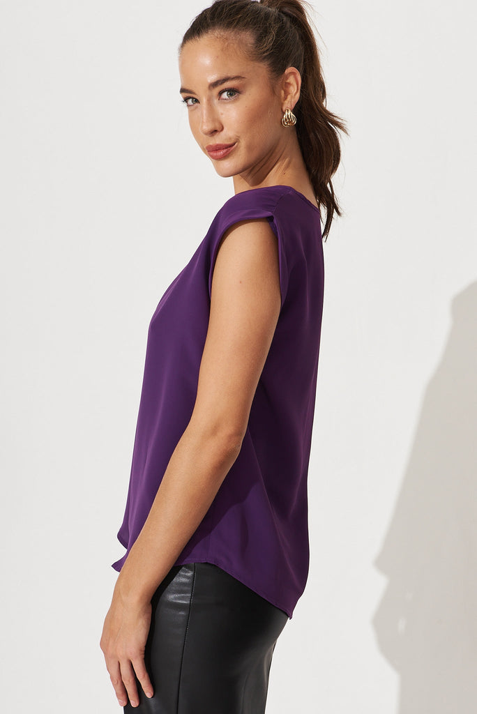Rejina Top In Purple - side