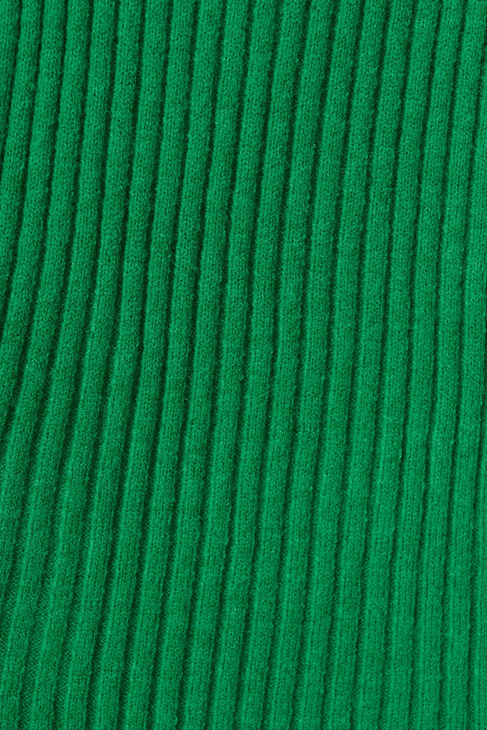 Gibbs Knit In Green Wool Blend - fabric