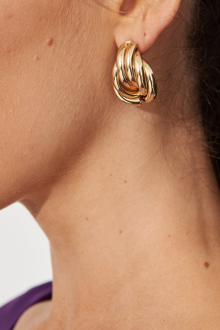 August + Delilah Denissa Earrings In Gold - detail