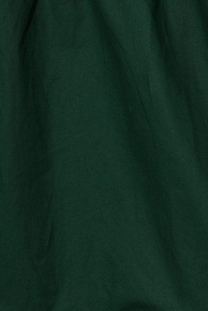 Lille Midi Shirt Dress In Emerald Cotton - fabric