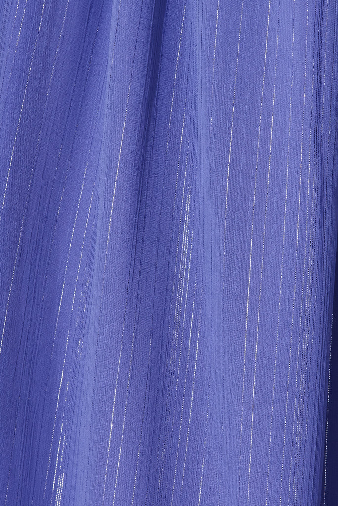 Bridgetown Midi Dress In Purple Lurex Chiffon - fabric