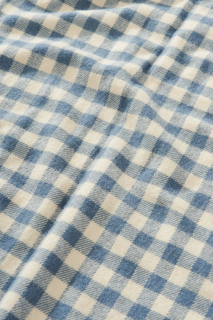August + Delilah Aubrey Knit Scarf In Grey Gingham - fabric